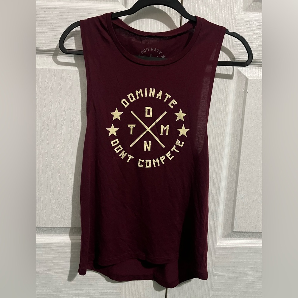 DMNT Sleeveless Muscle Tank - Burgundy NWOT